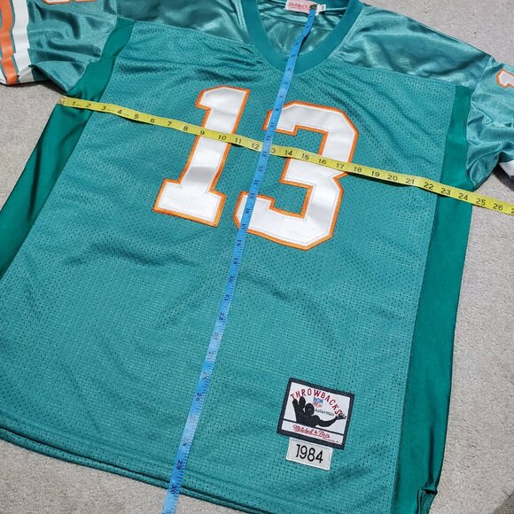 MITCHELL & NESS Dan Marino Miami Dolphins 1994 Throwbacks Jersey Aqua Men 50, XL - Picture 11 of 11